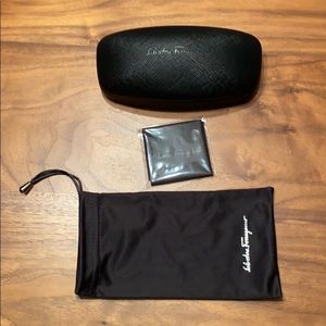Salvatore Ferragamo sunglasses case black sunglass